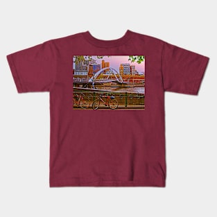 Melbourne in Pink Kids T-Shirt